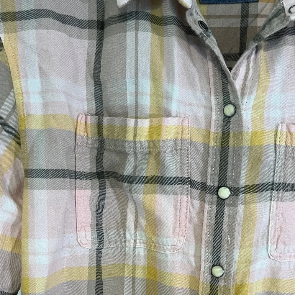 J. Crew Pink and Yellow Plaid Men's Shirt